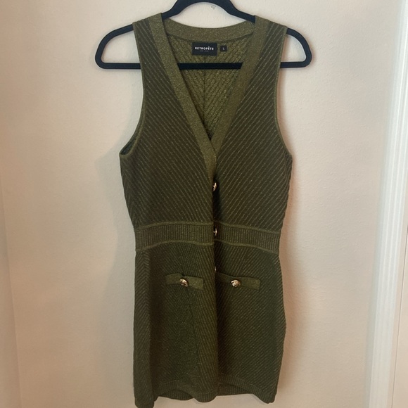 Retrofête Green Ellison Rob Knit Mini Dress - Picture 4 of 9